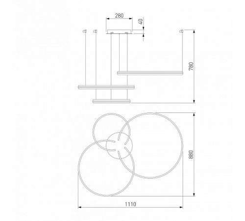 Подвесная люстра Eurosvet Gap 90280/3 золото Smart Подвесная люстра Eurosvet Gap 90280/3 золото Smart