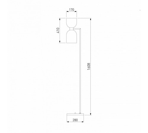 Торшер Eurosvet Tandem 01085/2 никель Торшер Eurosvet Tandem 01085/2 никель