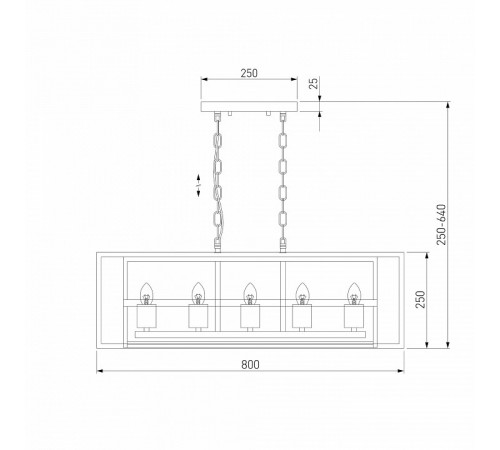 Подвесной светильник Eurosvet Crate 70122/5 черный