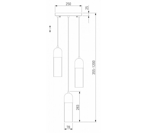Подвесная люстра Eurosvet Airon 50180/3 янтарный