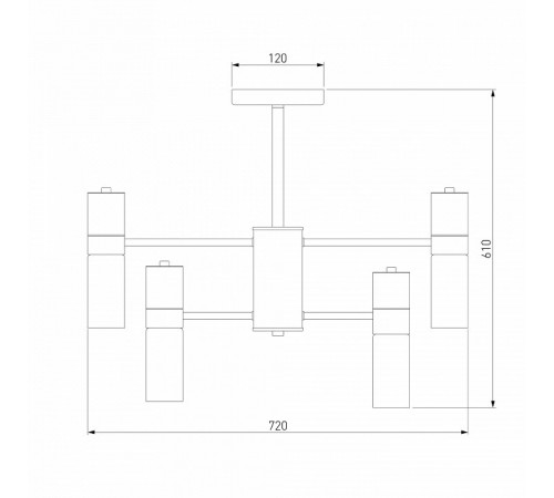 Люстра на штанге Eurosvet Tesoro 70125/8 черный Smart a053246 Люстра на штанге Eurosvet Tesoro 70125/8 черный Smart a053246