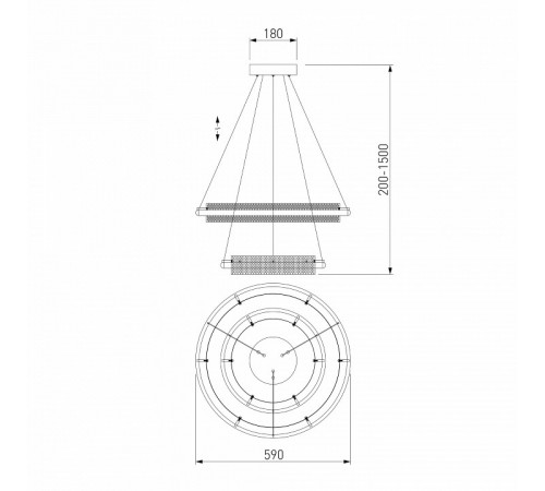 Подвесной светильник Eurosvet Imperio 90241/2 белый/ серебро Smart