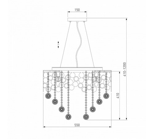 Подвесная люстра Eurosvet Lianna 10123/8 золото/прозрачный хрусталь Strotskis Smart (10114/8)