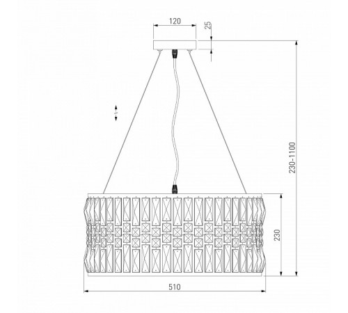 Подвесная люстра Eurosvet Lory 10125/5 золото/прозрачный хрусталь Strotskis Smart (10116/5)