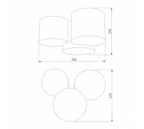 Потолочный светильник TK Lighting Mona 3445 Mona Black/Gold