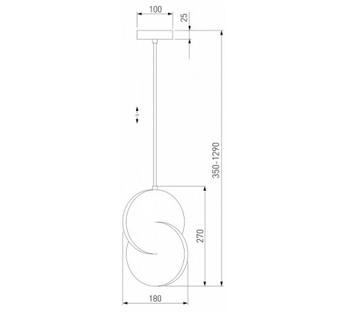 Подвесной светильник Eurosvet Lang 50225/1 LED белый a057337
