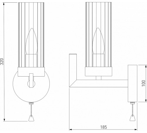 Бра Eurosvet Arganie 60133/1 латунь