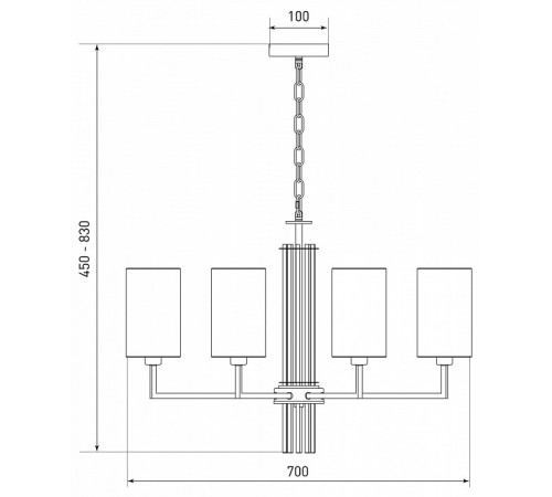Подвесная люстра Eurosvet Soffio 60134/8 никель Подвесная люстра Eurosvet Soffio 60134/8 никель