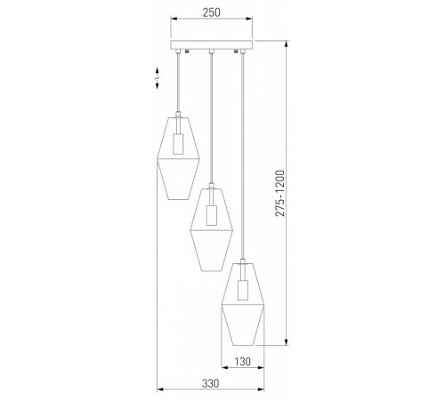 Подвесная люстра Eurosvet Prism 50236/3 прозрачный a058959