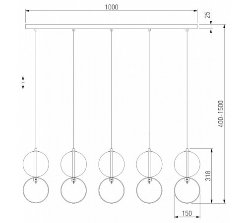 Подвесной светильник Eurosvet Selisa 50092/5 хром/дымчатый a060588
