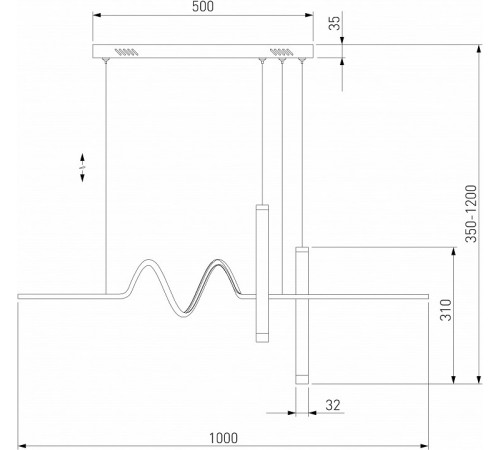 Подвесной светильник Eurosvet Brace 90267/2 черный a060617