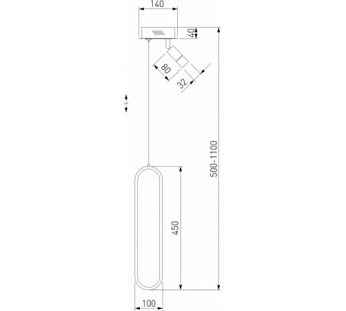 Подвесной светильник Eurosvet Spire 90269/1 черный/золото a060633
