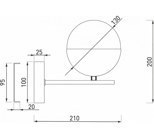 Бра Eurosvet Nuvola 70129/1 латунь a060829 Бра Eurosvet Nuvola 70129/1 латунь a060829