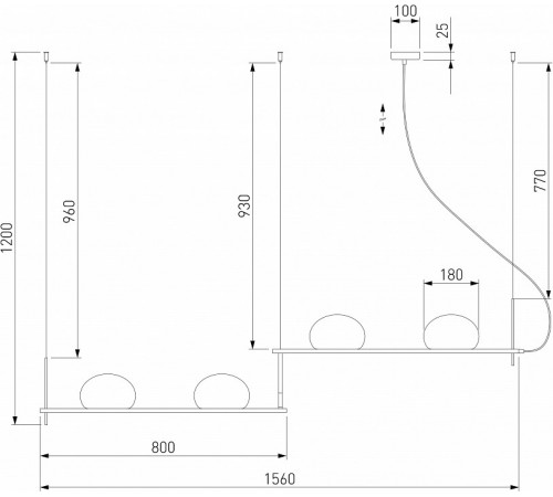 Подвесной светильник Eurosvet Stair 70145/4 белый a061374