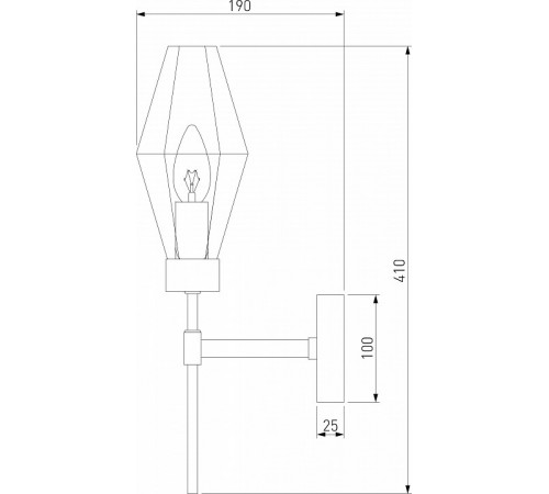 Бра Eurosvet Prism 60143/1 хром a061938 Бра Eurosvet Prism 60143/1 хром a061938