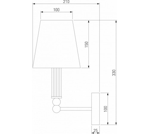 Бра Eurosvet Conso 60145/1 латунь a061949