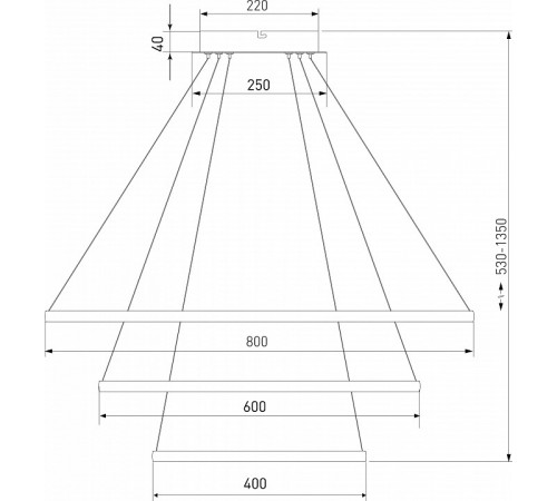 Подвесная люстра Eurosvet Collars 90264/3 латунь a064103