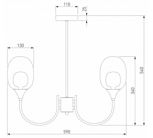 Люстра на штанге Eurosvet Spritz 70217/6 латунь Smart a064749