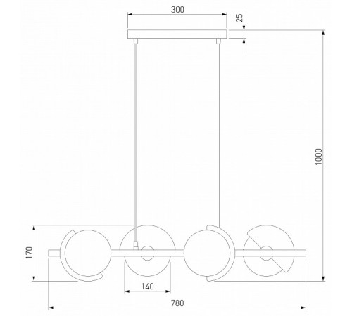 Подвесная люстра Eurosvet Moity 70149/4 черный/латунь a064820 Подвесная люстра Eurosvet Moity 70149/4 черный/латунь a064820