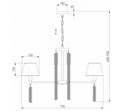 Подвесная люстра Eurosvet Charuel 60148/5 матовое золото a064944
