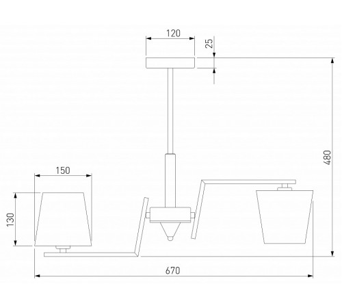 Люстра на штанге Eurosvet Ozark 60149/6 латунь Smart a064975 Люстра на штанге Eurosvet Ozark 60149/6 латунь Smart a064975