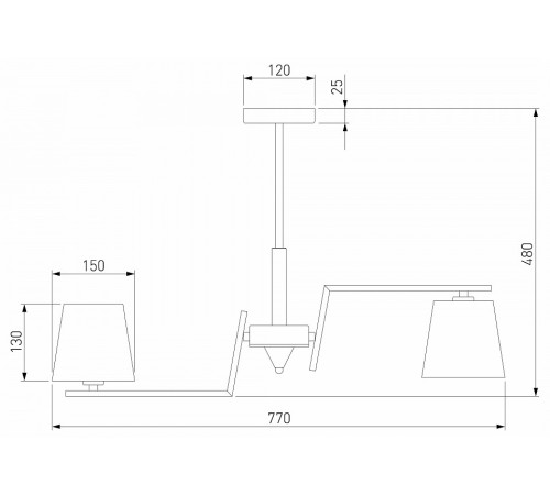Люстра на штанге Eurosvet Ozark 60149/8 латунь Smart a064981 Люстра на штанге Eurosvet Ozark 60149/8 латунь Smart a064981