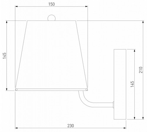 Бра Eurosvet Amaretto 60155/1 хром a064998 Бра Eurosvet Amaretto 60155/1 хром a064998