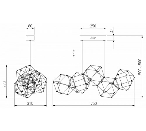 Подвесная люстра Eurosvet Uma 90368/5 медь a065025
