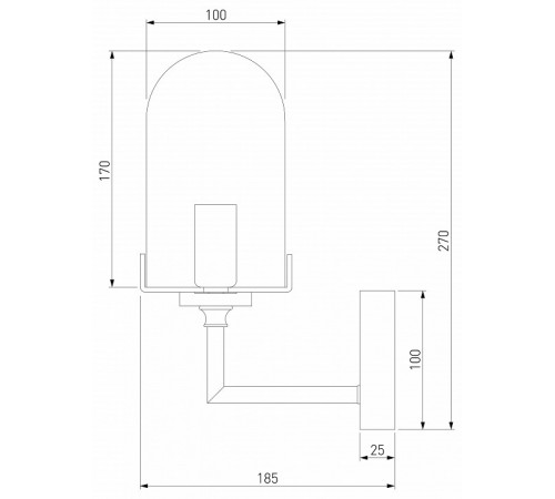 Бра Eurosvet Pluto 60156/1 хром a065041 Бра Eurosvet Pluto 60156/1 хром a065041