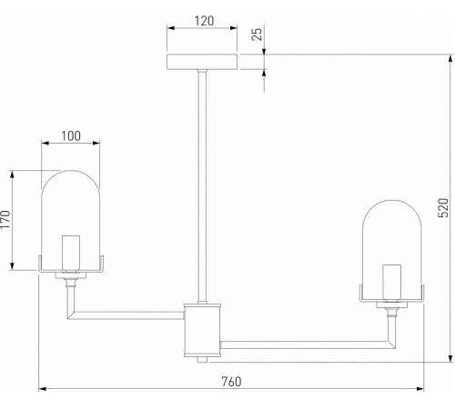 Люстра на штанге Eurosvet Pluto 60156/8 хром a065044