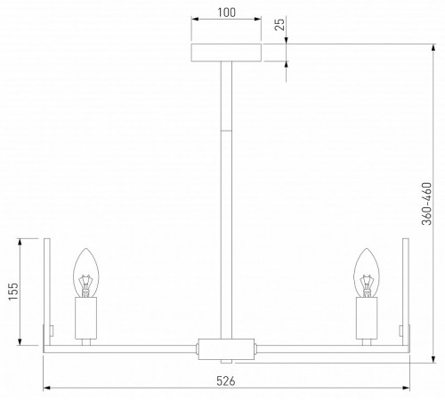 Люстра на штанге Eurosvet Marble 60158/5 латунь Smart a065049