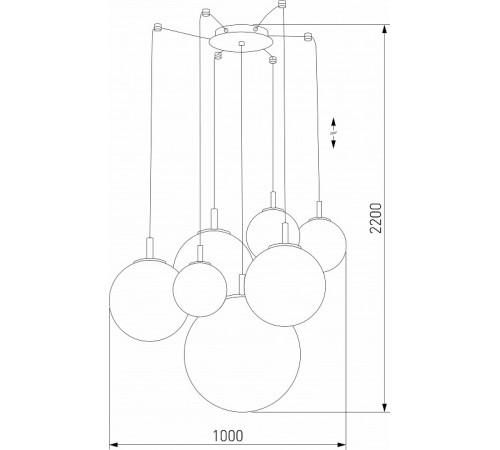 Подвесная люстра TK Lighting 4608 Cadix Gold a065190