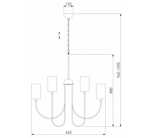 Подвесная люстра Eurosvet Abbey 60164/6 никель Smart a065747