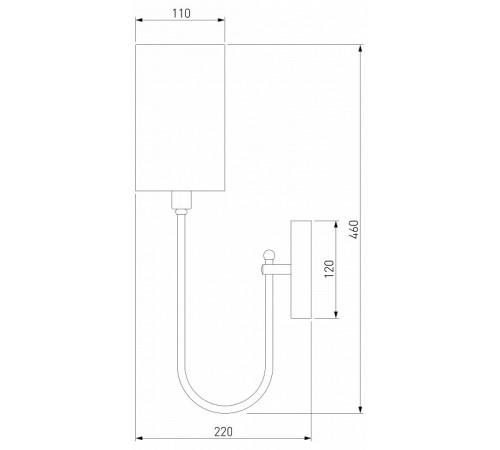 Бра Eurosvet Abbey 60164/1 черный a065751