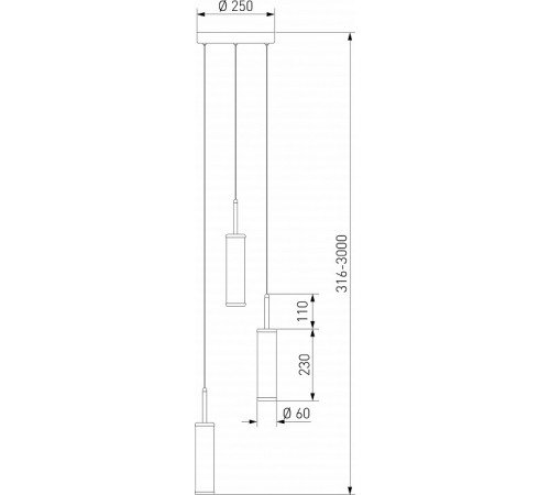 Подвесной светильник Eurosvet Stark 50386/3 LED латунь a067954