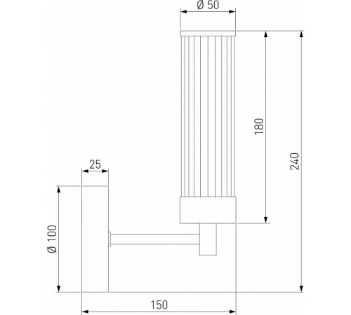 Бра Eurosvet Oriens 60166/1 латунь a068066 Бра Eurosvet Oriens 60166/1 латунь a068066