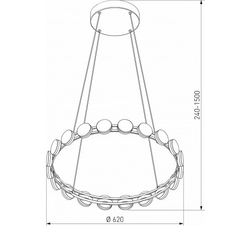 Подвесная люстра Eurosvet Tapioca 90332/20 черный a068074
