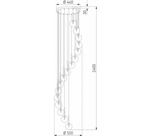 Каскадная люстра TK Lighting 10182 Aurora a068315 Каскадная люстра TK Lighting 10182 Aurora a068315