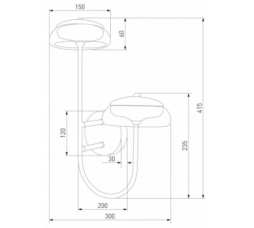 Бра Eurosvet Fungo 50388/2 LED черный a068860 Бра Eurosvet Fungo 50388/2 LED черный a068860