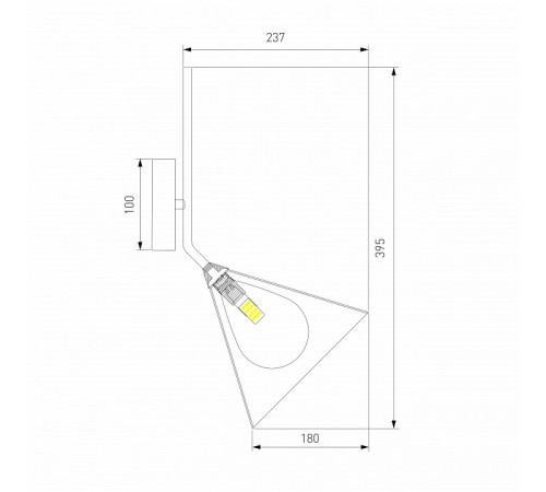 Бра Eurosvet Enigma 70161/1 черный a069060