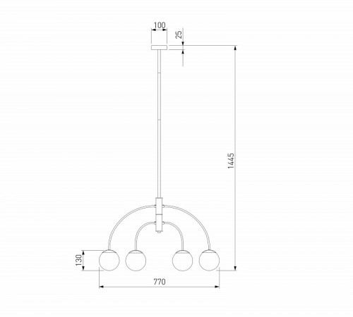 Люстра на штанге Eurosvet Cenacolo 30179/4 черный a069121