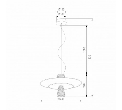 Подвесной светильник Eurosvet Titania 40029/1 LED белый a069225