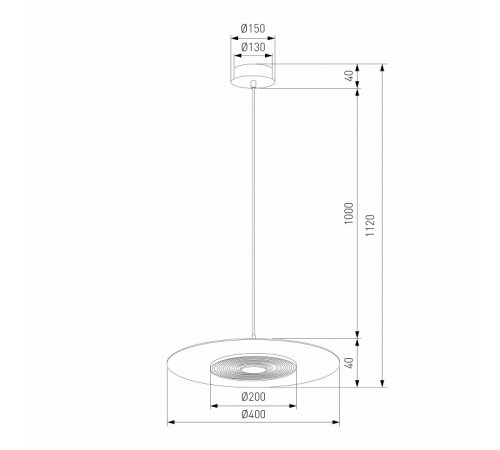 Подвесной светильник Eurosvet Kontur 40030/1 LED черный a069226