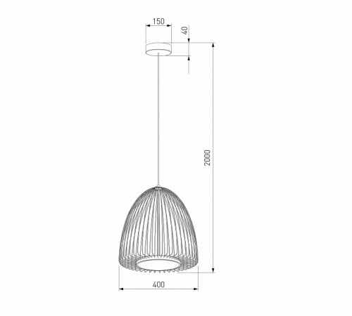 Подвесной светильник Eurosvet Comodita 40010/1 LED черный a069296