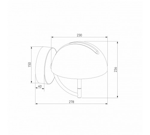 Бра Eurosvet Emisfero 50083/1 LED золото a069297