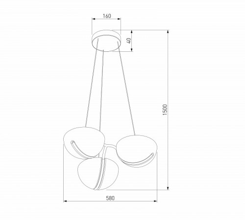 Подвесная люстра Eurosvet Emisfero 50083/3 LED золото a069300