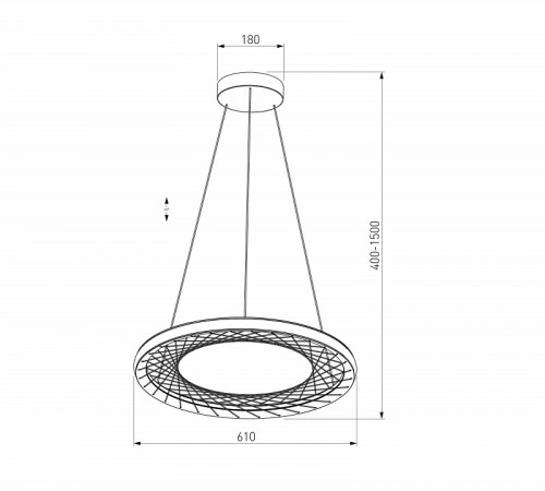 Подвесная люстра Eurosvet Parafe 40024/1 LED серый a069305