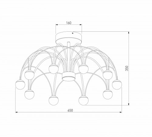 Люстра на штанге Eurosvet Ragno 90035/10 LED черный a069307
