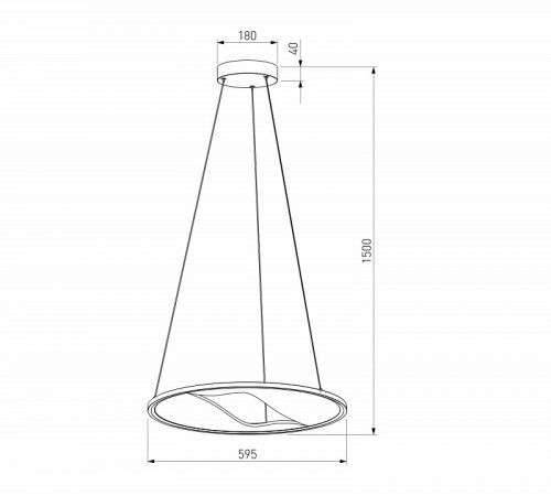Подвесная люстра Eurosvet Occhio 40027/1 LED серый a069309