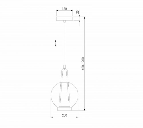 Подвесной светильник Eurosvet Frasco 50267/1 LED латунь a069344